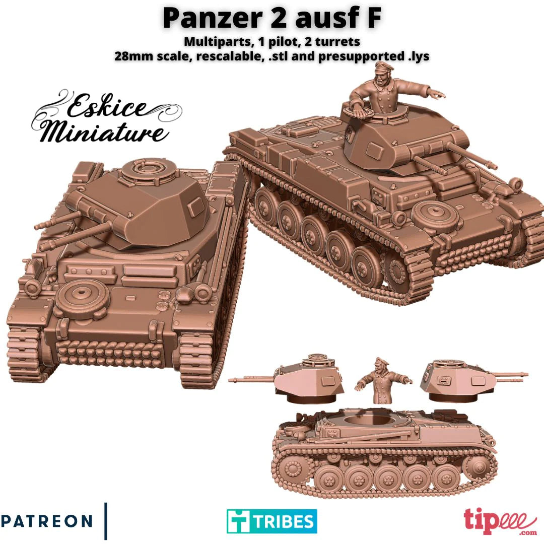 WW2 Panzer II 15mm image 0