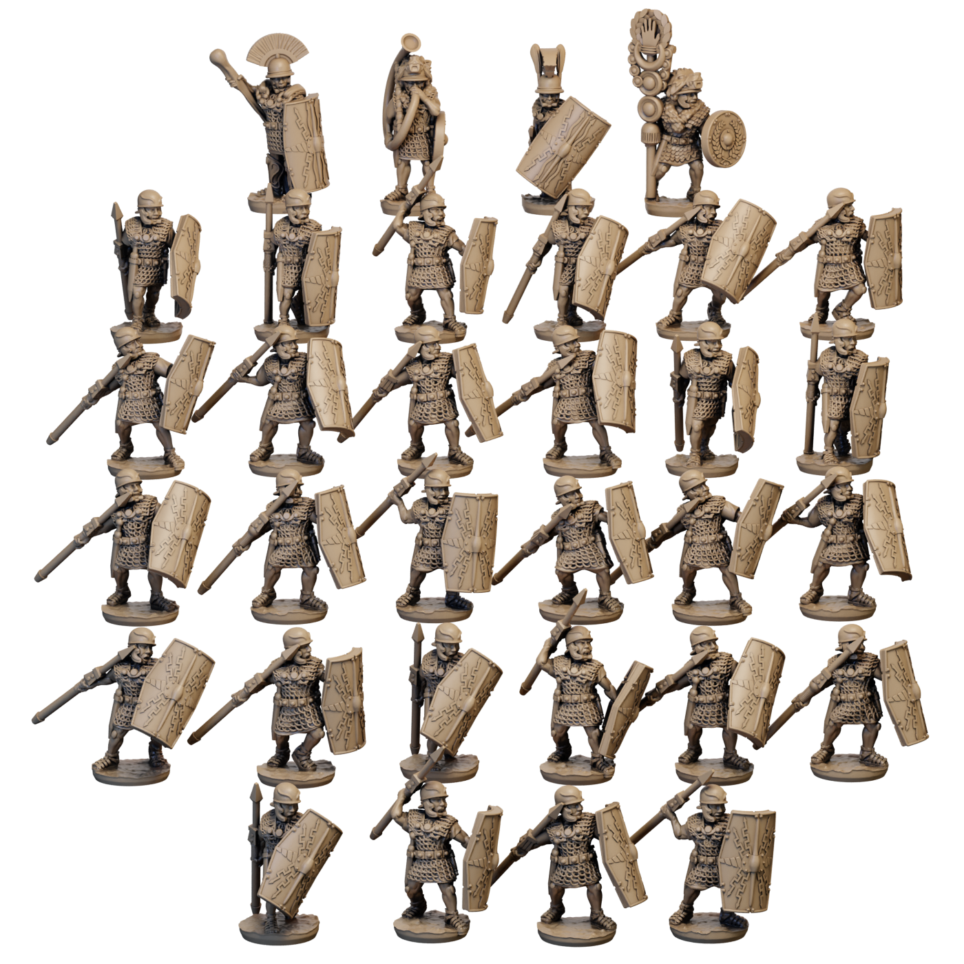 15mm Late Republic Roman Legionaries Throwing Pila Unit image 0