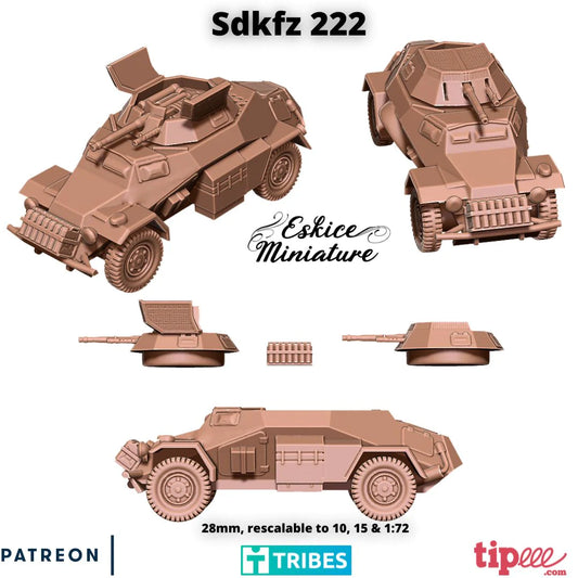 WW2 SdKfz 222 10mm image 0