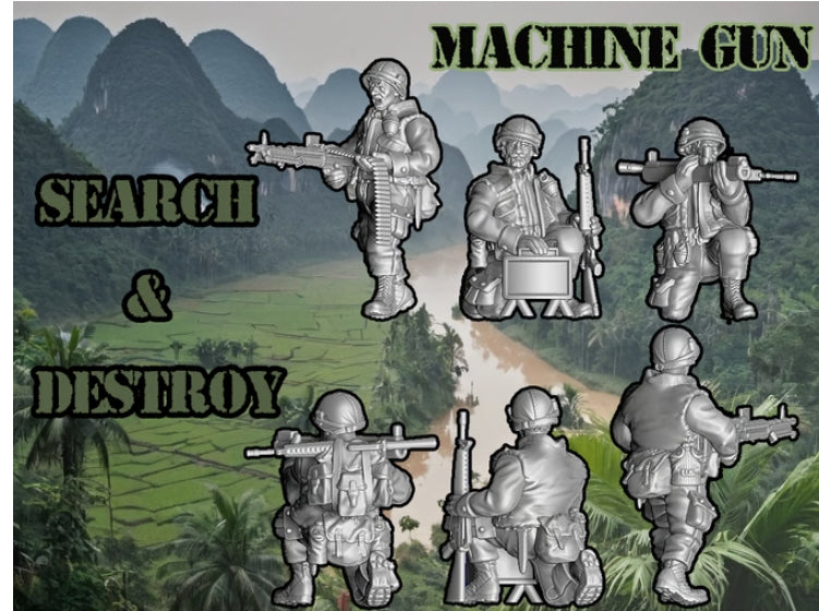 28mm USA Vietnam US Marines LAW team and 2 figs image 0